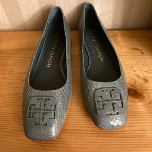 TORY BURCH GEORGIA SNAKESKIN BALLET FLAT